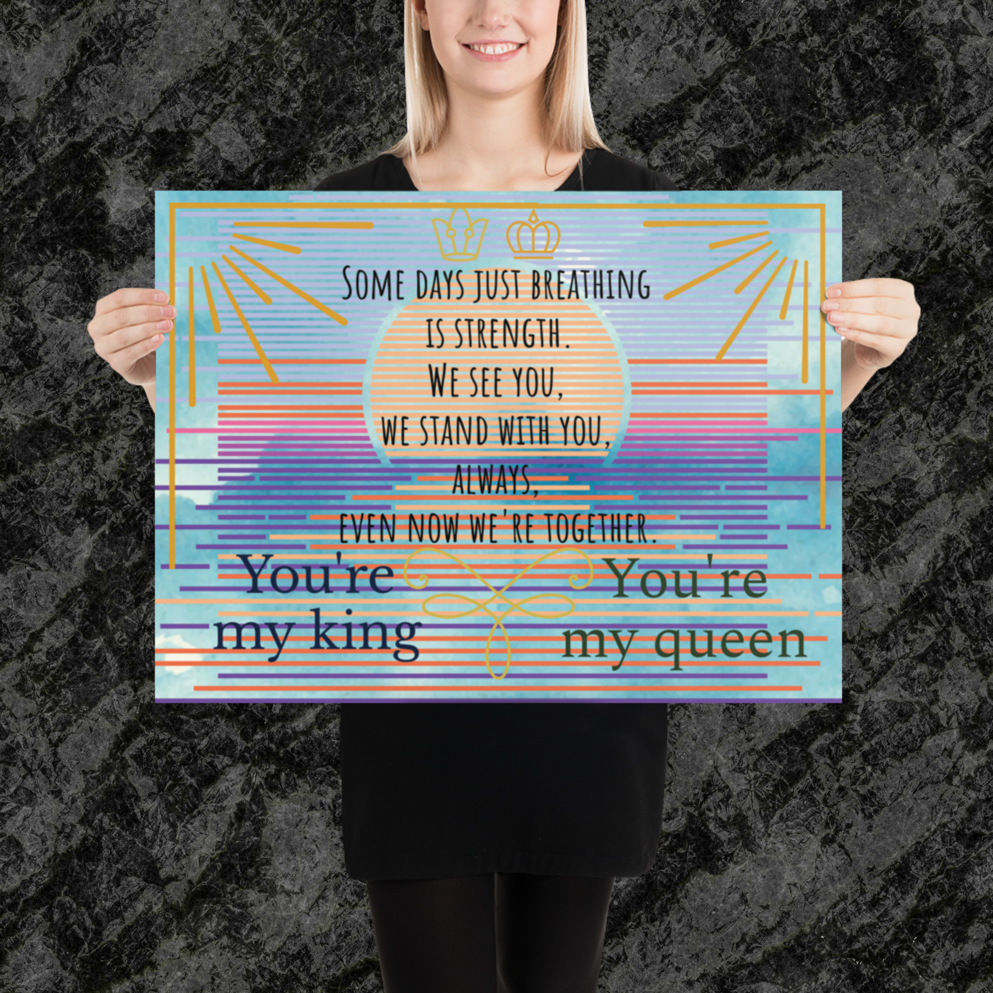 Quiet Strength Poster - Some Days Just Breathing Is Strength