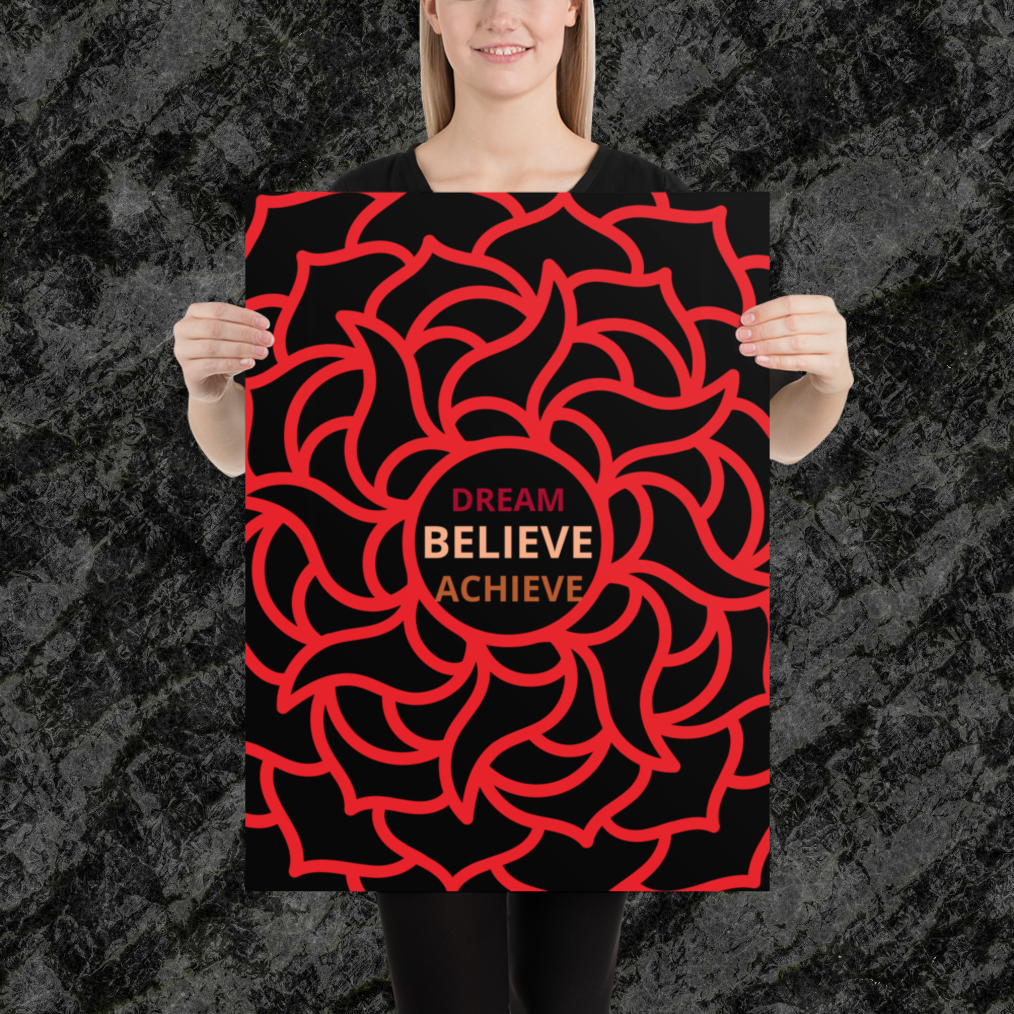 Quiet Strength Poster - Dream Believe Achieve