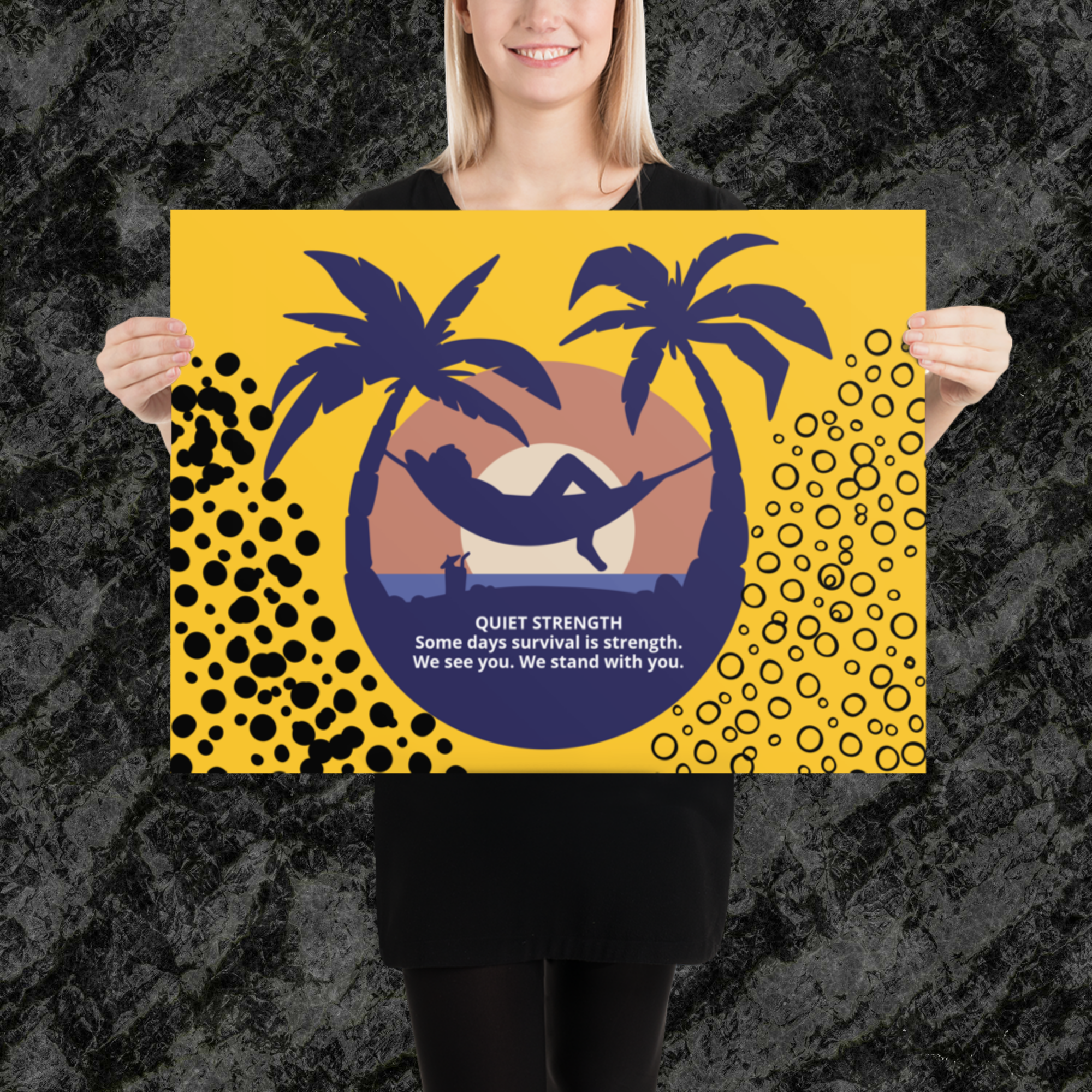 Quiet Strength Poster - Some Days Survival Is Strength